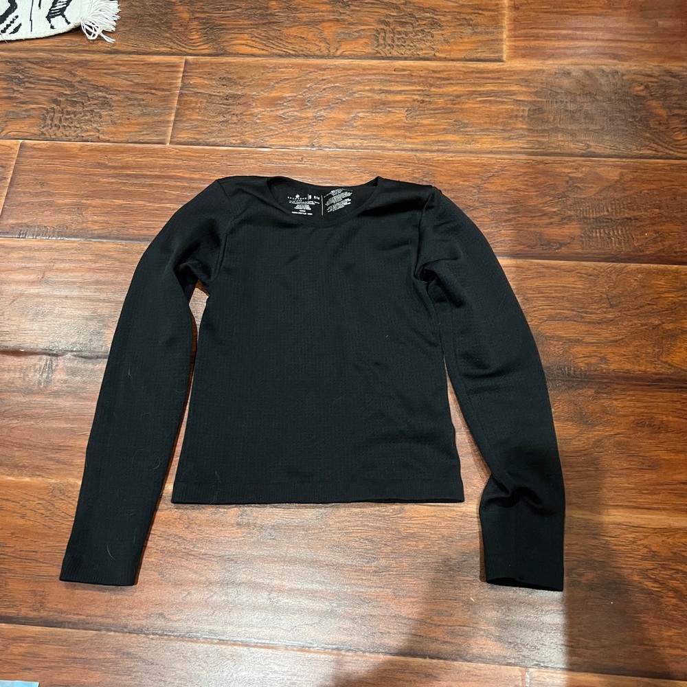 Boom Boom Jeans Black Fitted Long Sleeve Tee